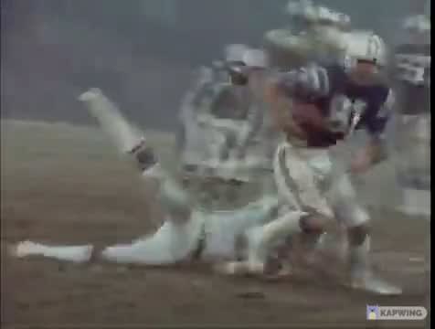 Baltimore Colts vs Miami Dolphins week 13 1975: The Colts comeback from down 7-0 in the 4th to win 10-7 in overtime. They would go on to win the AFC east against the Patriots the next week.