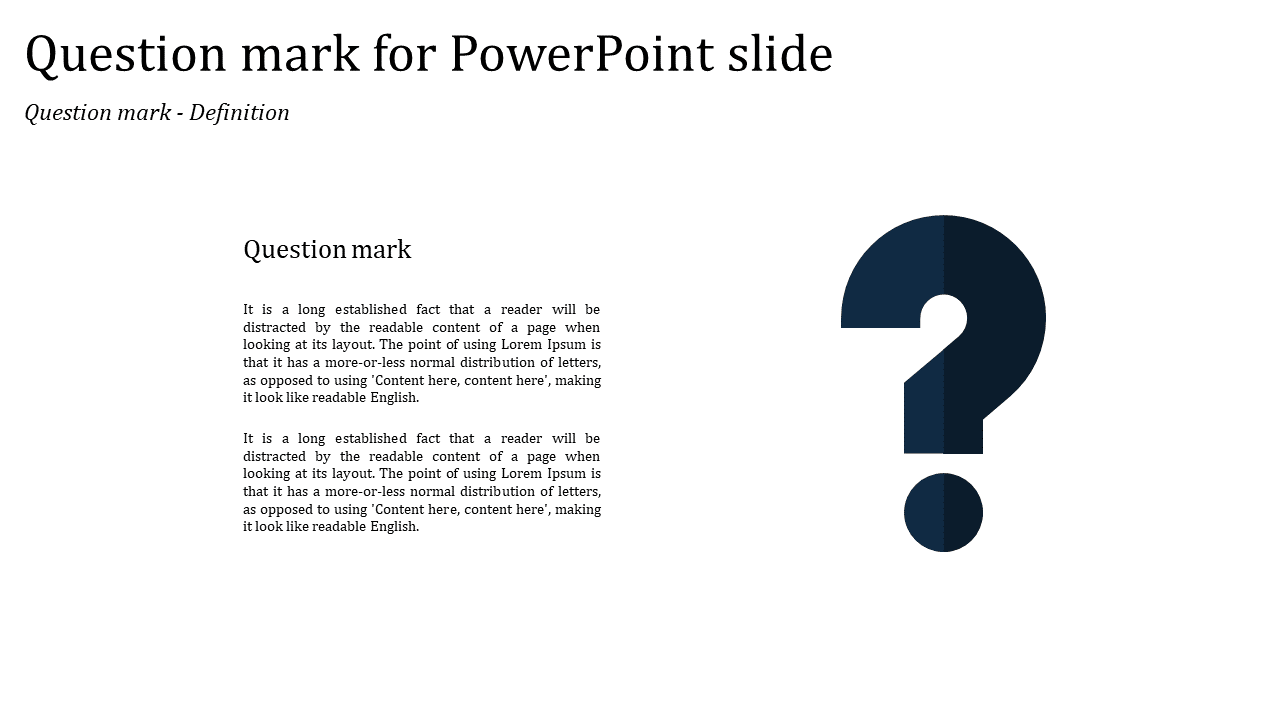 Any questions slide template for PPT Purpose