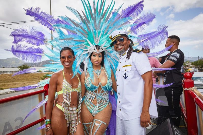 Nicki Minaj Stuns in a Light Blue Carnival Costume
