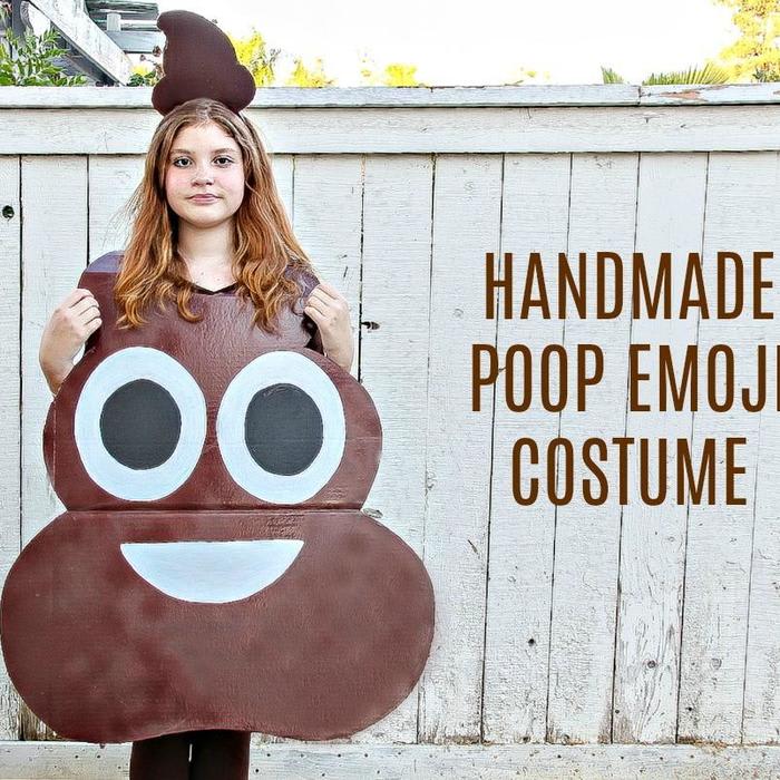 How to Make A Poop Emoji Costume For Kids - Easy DIY Halloween Costume