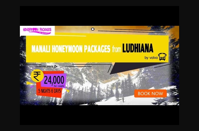 Manali honeymoon packages from Ludhiana @ INR 24,000