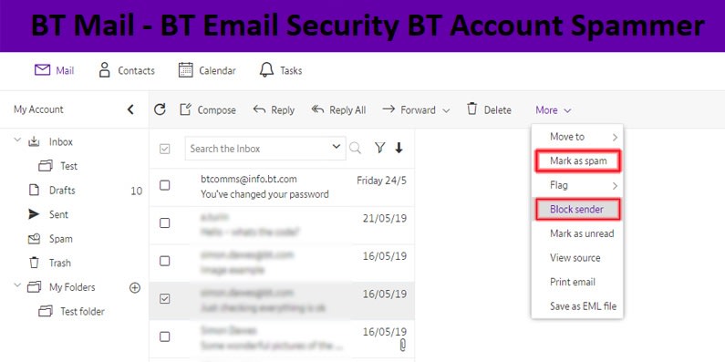 BT Email Help - How to deal with Spam Mail in BT Email?