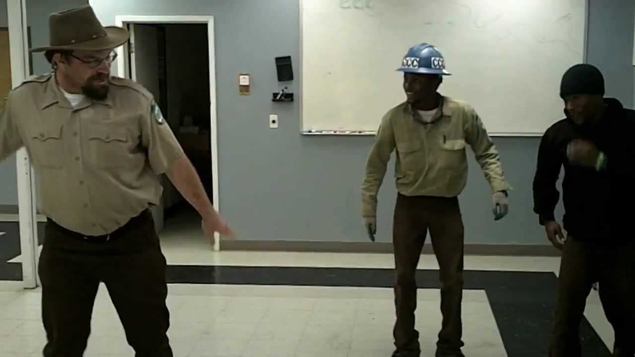8 years since this gem came out - Park Ranger dancing with his coworkers