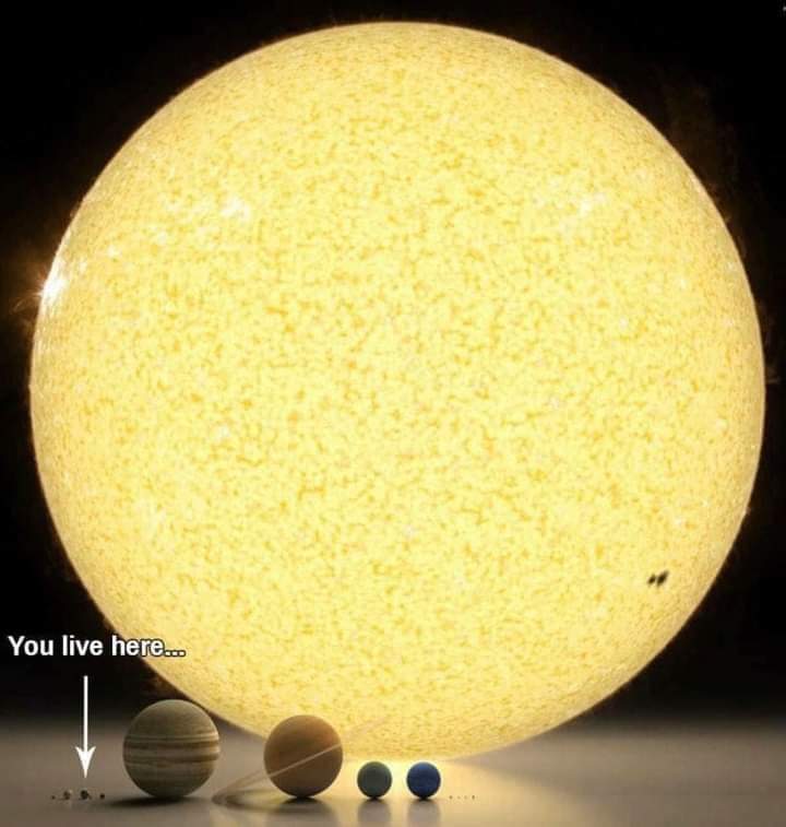 Behold the planets before the sun. This picture speaks a volume for itself.