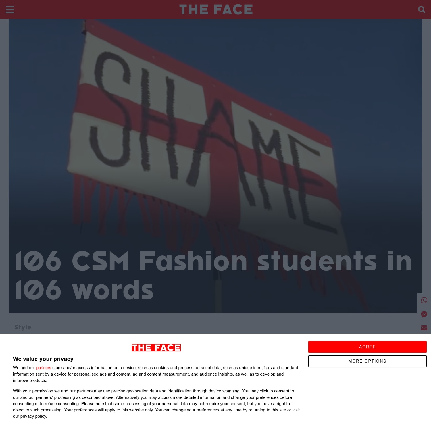 106 CSM Fashion students in 106 words