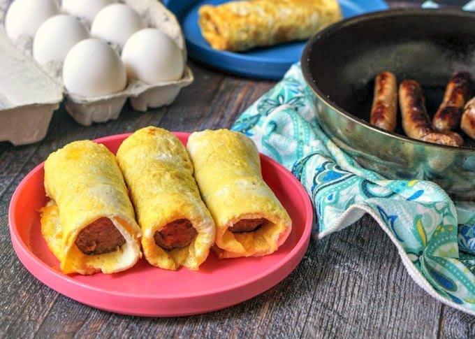 Freezable Grab & Go Sausage Egg Roll - Easy Low Carb Breakfast