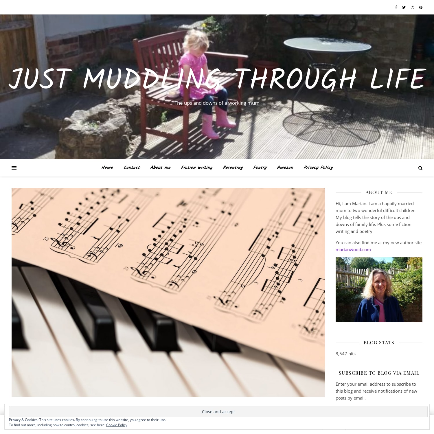 A keyboard and reflections from our weekend - Just muddling through life