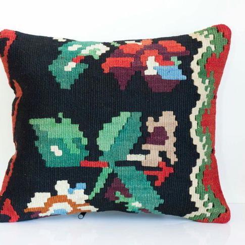 Turkish Kilim Wool Pillow Case, Pillow Cover, Authentic Pillow Cover, Ethnic Pillow Cover, Throw Pillow