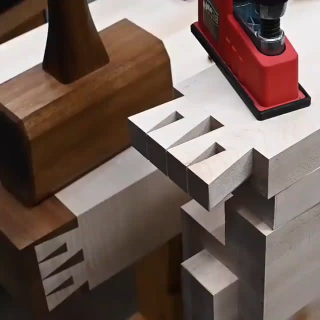This extremely precise woodwork