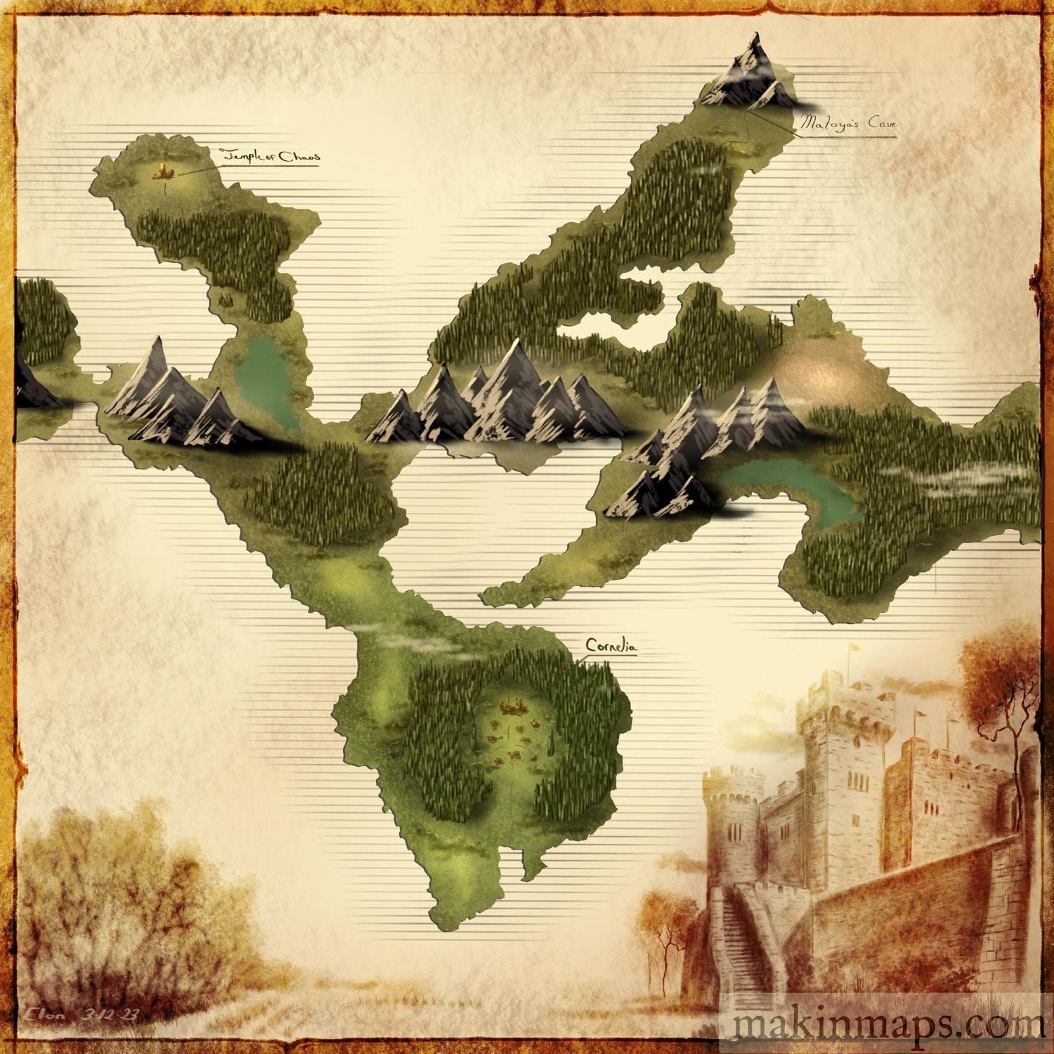 Nice vintage maps from the first six FF games (by me)