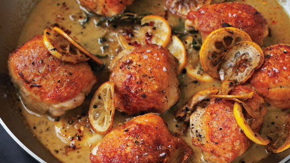 Roasted Chicken Thighs with Lemon and Oregano Recipe