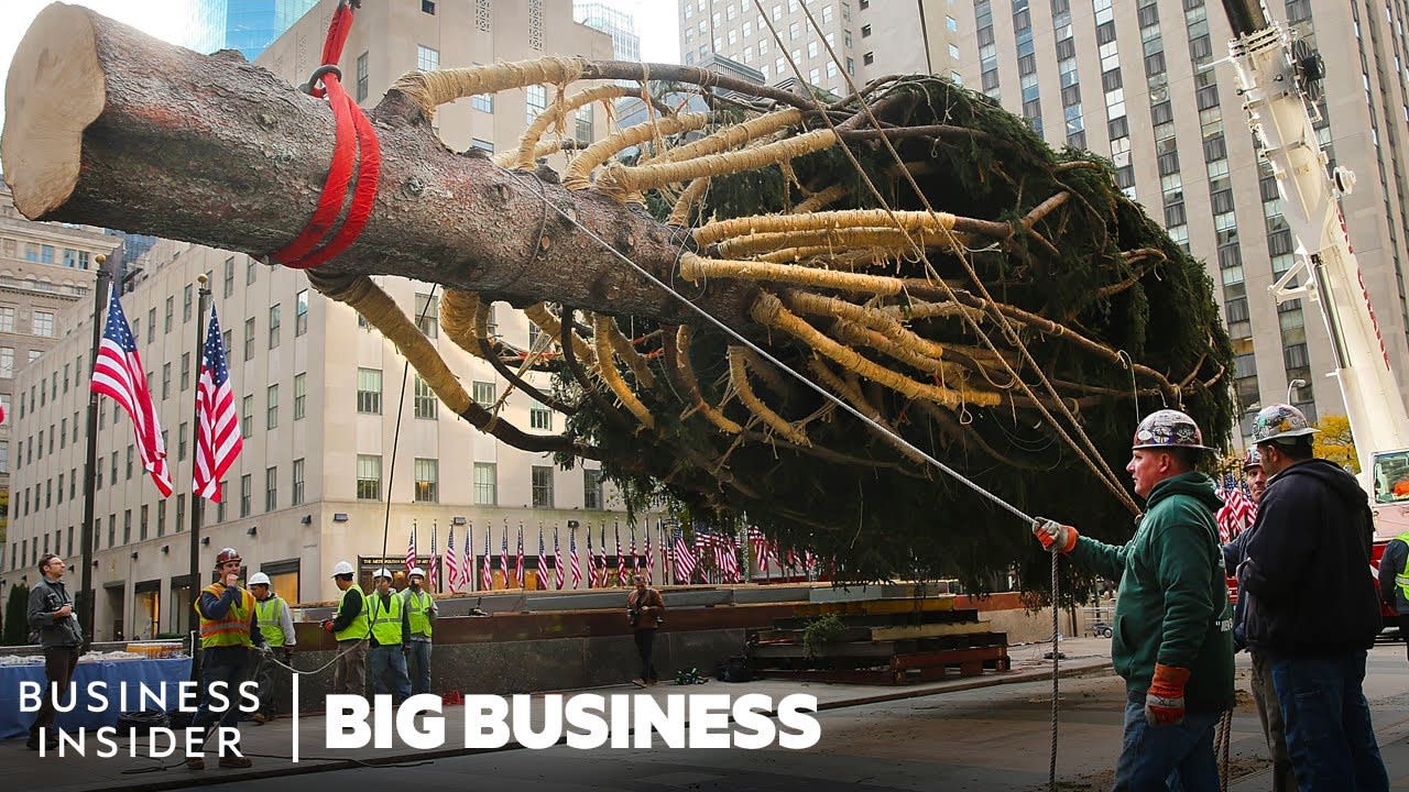 How The 75-Ft. Rockefeller Christmas Tree Makes It To NYC | Big Business