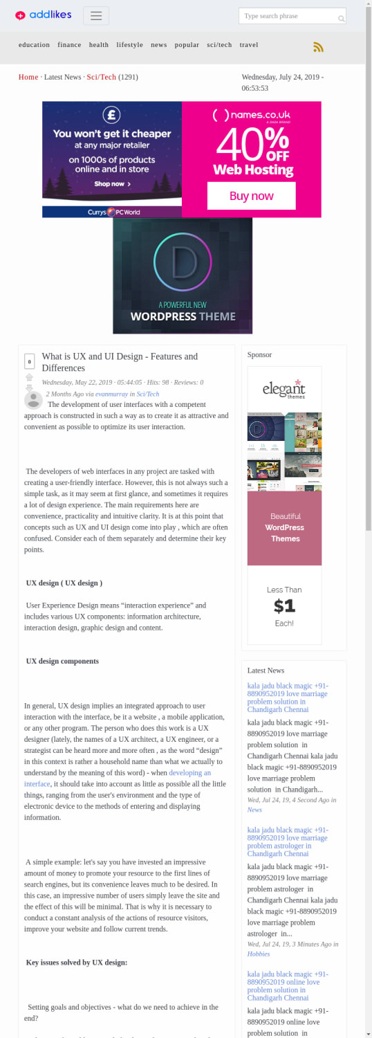 What is UX and UI Design - Features and Differences - Addlikes - Social Bookmarking