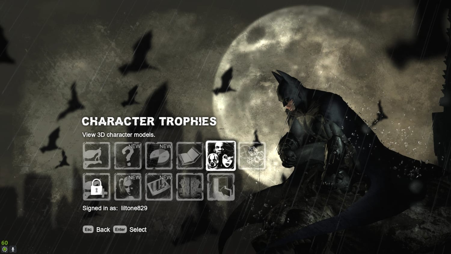 the occassional villains on the main menu of batman arkham city are actually being fought by batman, in the main menu itself