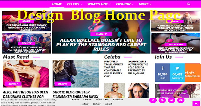 How to Design Blog Homepage Layout like Pro.