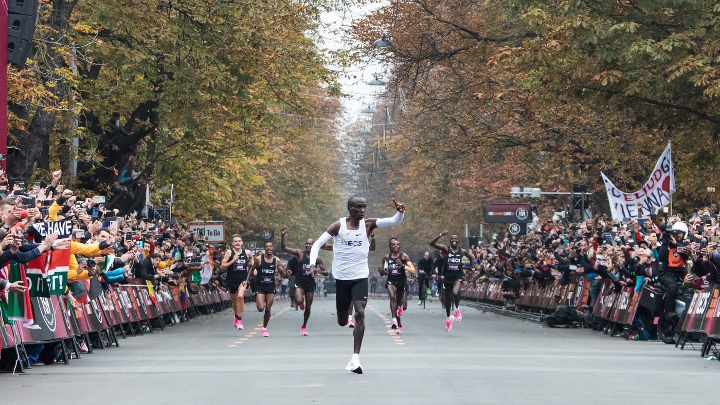 VIDEO: Eliud Kipchoge Dashes Past 2-Hour Marathon Barrier In Assisted Event