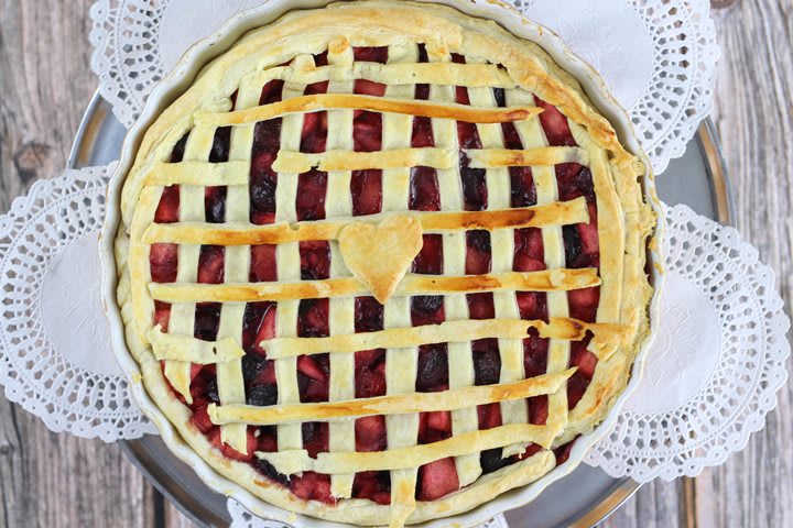 Apple and Cherry Pie - a great way to complete your dinner!