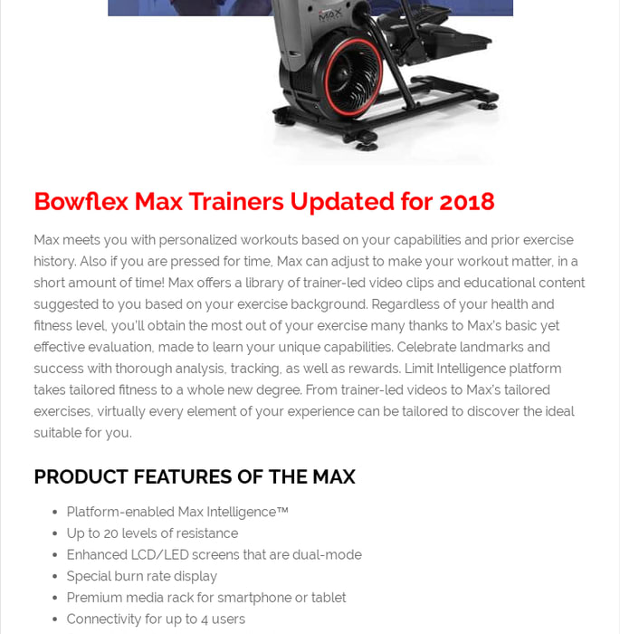 Bowflex Max Trainer Elliptical 4 Minute Workout - Review the Max Trainer