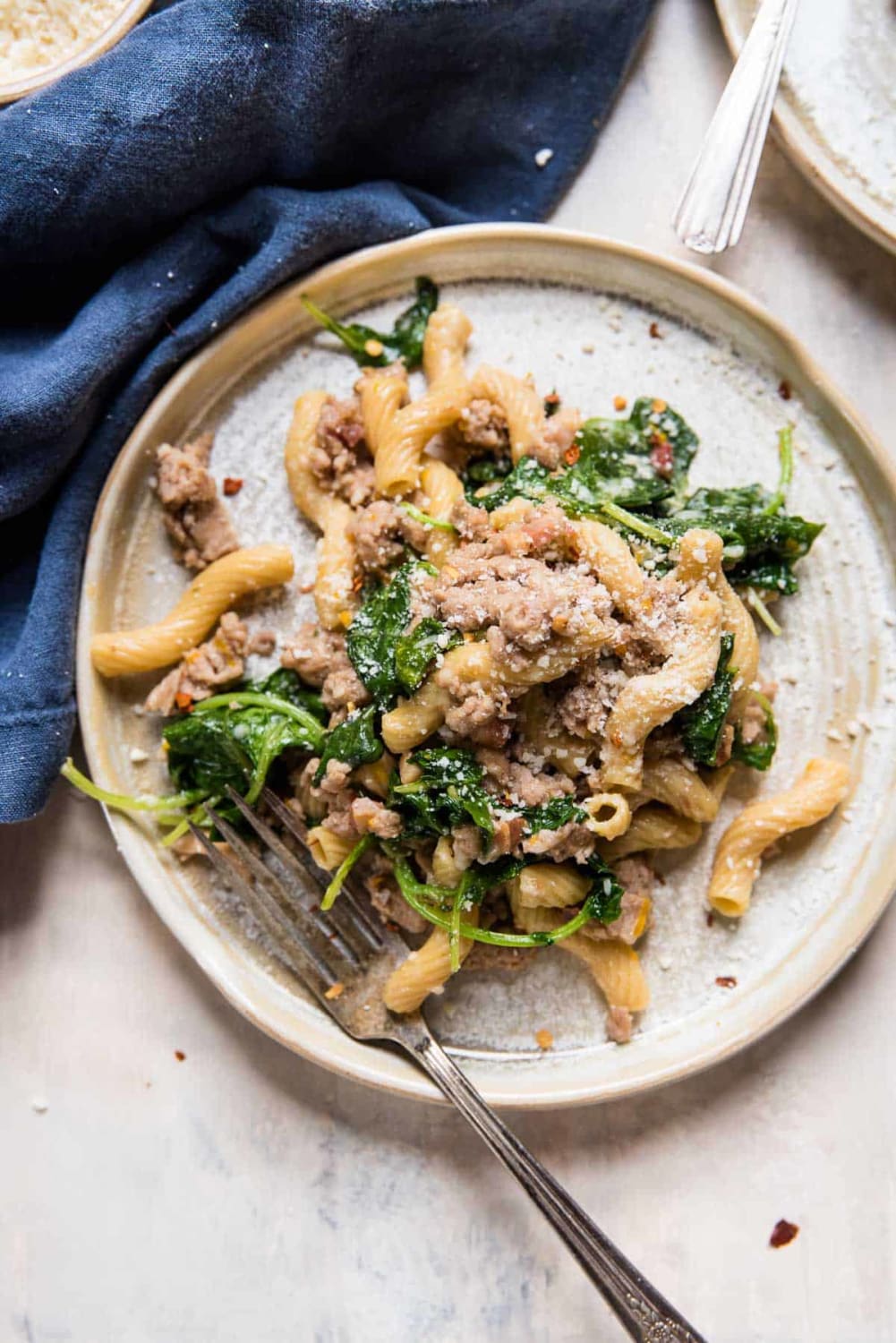 Chickpea Pasta with Sausage and Kale
