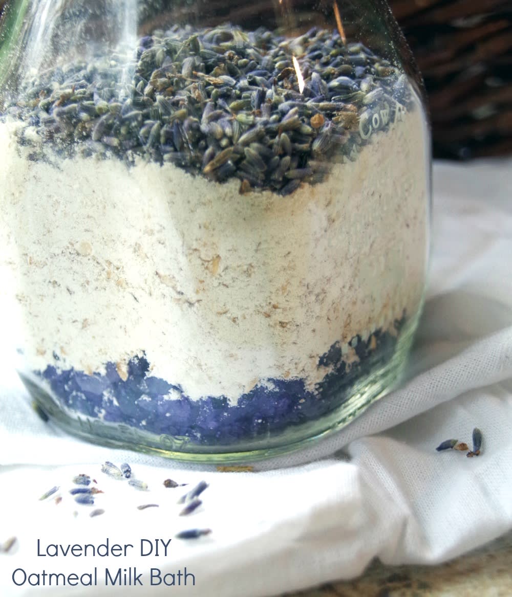 Easy Lavender DIY Oatmeal Milk Bath Recipe