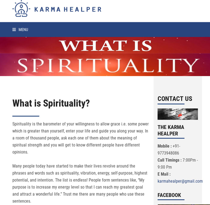 Spiritual Strength, Spiritual Healer in India - The Karma Healper (Healing)