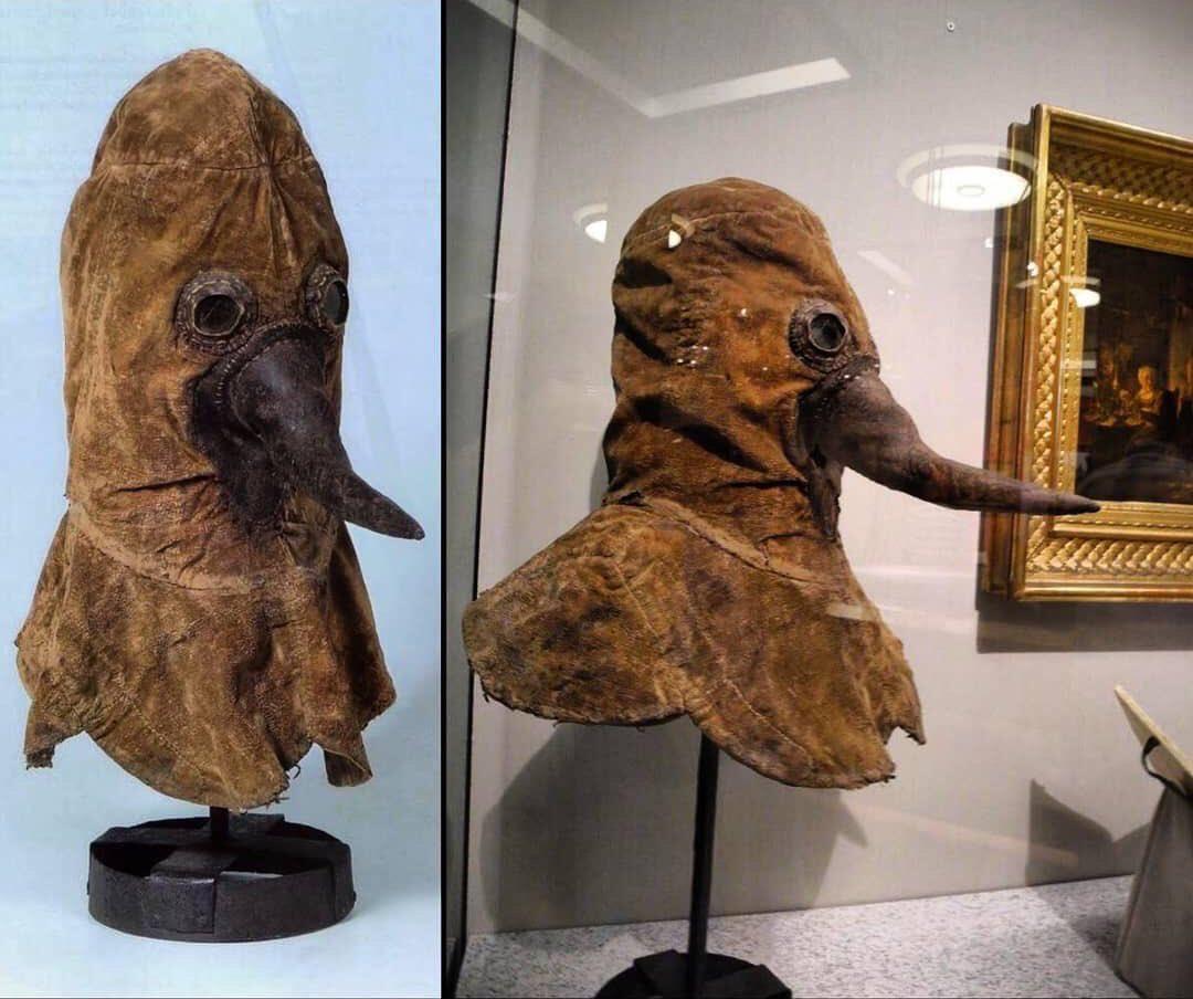 Authentic Plague Doctor mask from the 17th century (German Museum of Medical History)