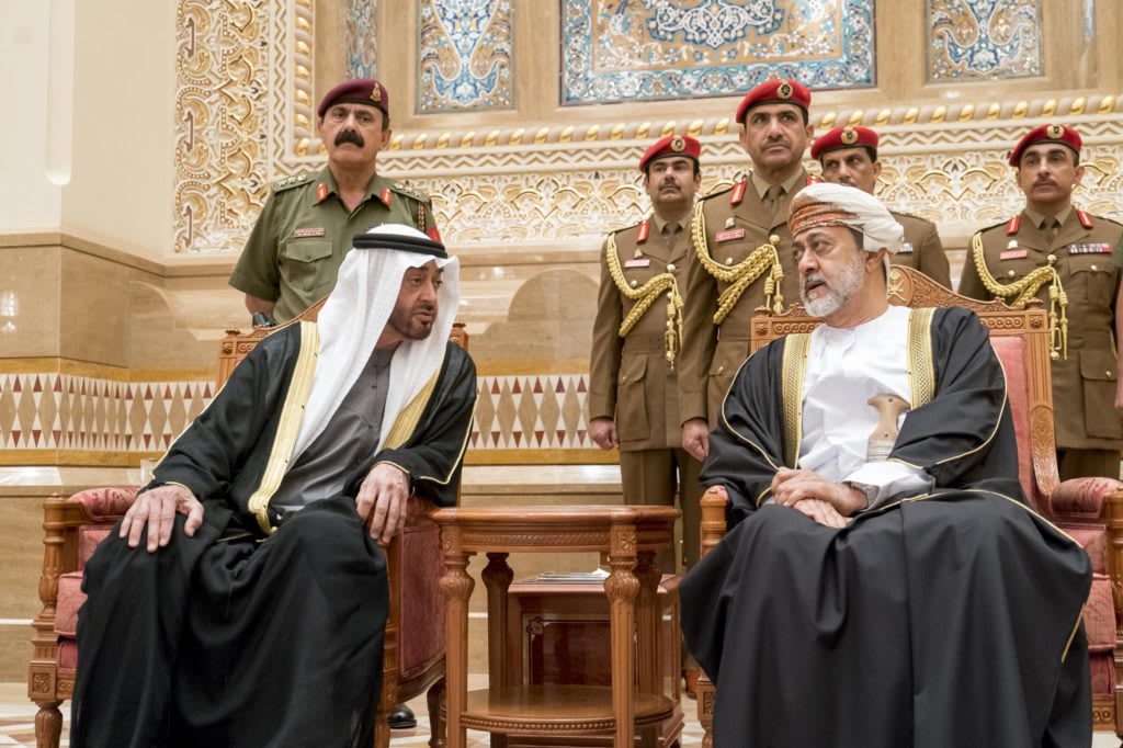 Sheikh Zayed Al Nahyan offered the condolences to Sultan Haitham