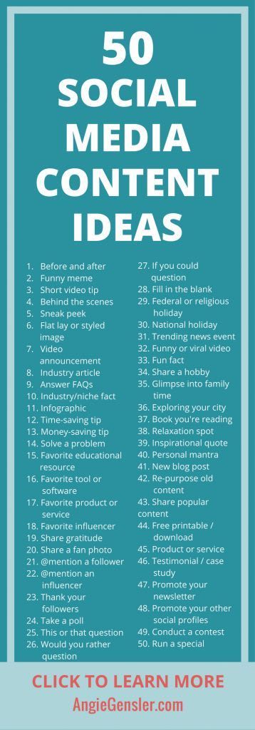 Get these 100 ideas of what to post on social media!