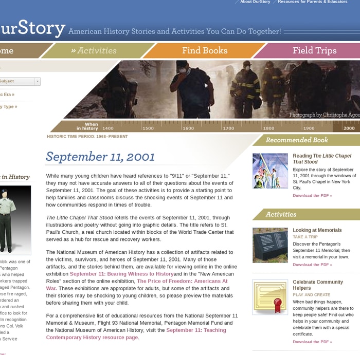 OurStory : Activities : September 11, 2001
