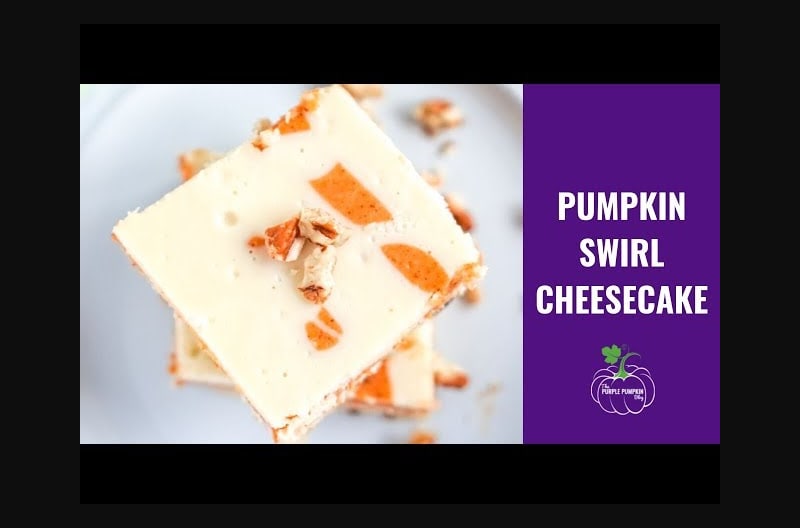 Easy Pumpkin Swirl Cheesecake Recipe with Pecan Crust - A Yummy Fall Dessert!
