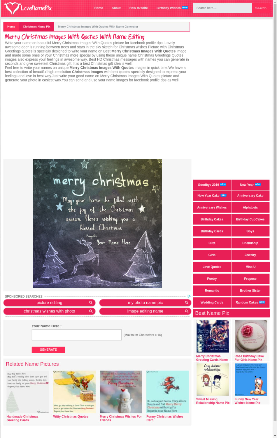 Merry Christmas Images With Quotes With Name Editing