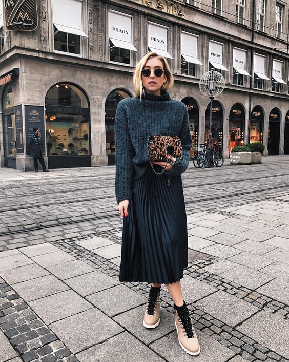 The Best Ways to Style Pleated Skirt for Cold Weather