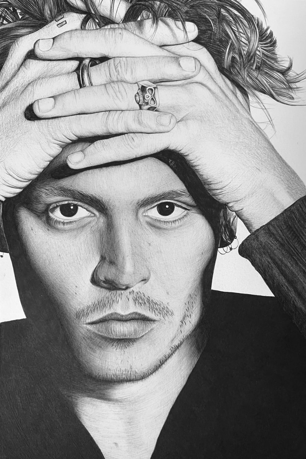 I drew Johnny Depp in ballpoint pen recently
