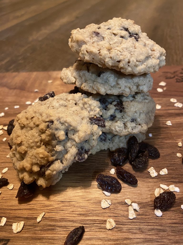 Chewy Oatmeal Raisin Cookies - Lets Stay Home