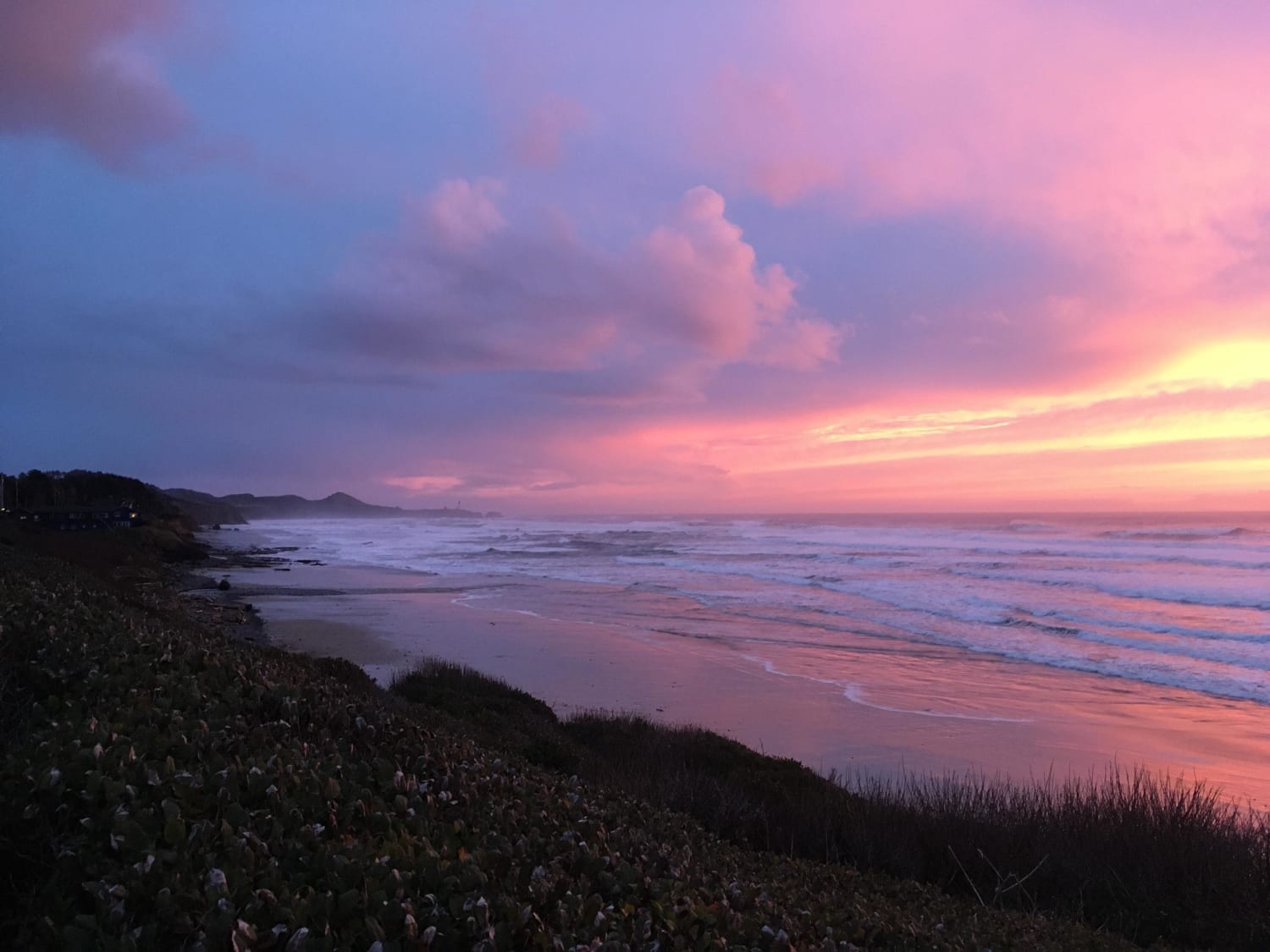 Sunset last night on the Oregon coast