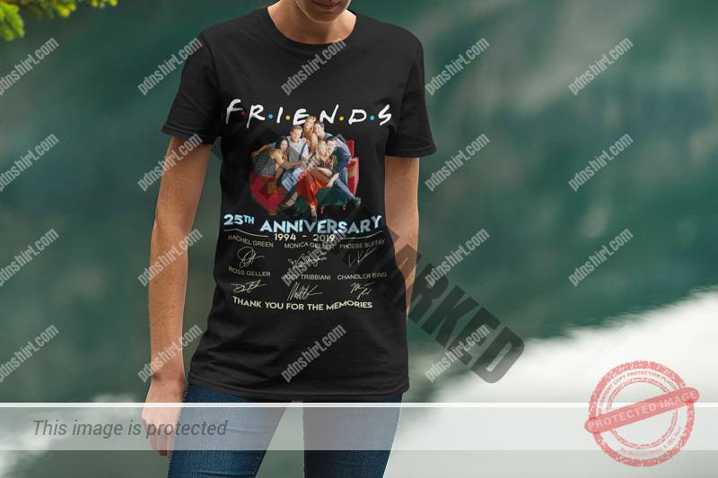Friends 25th anniversary thank you for the memories shirt, hoodie, tank top