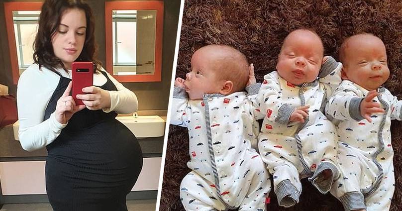 Welsh Mum Defies Odds Of 200 Million To One Giving Birth To Naturally Conceived Identical Triplets