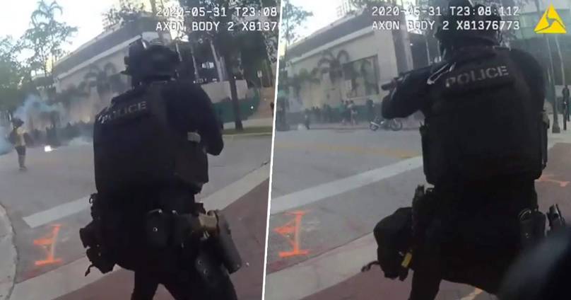 Bodycam Footage Shows Florida Police Laughing While Shooting Rubber Bullets At Protesters