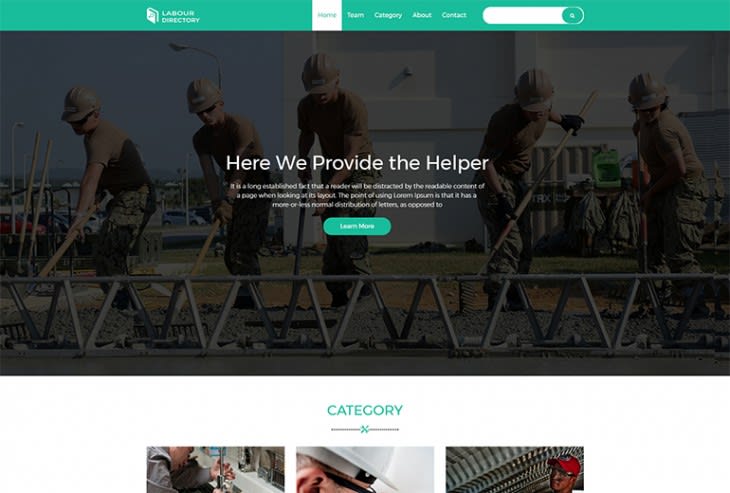Labour Directory HTML Website Template