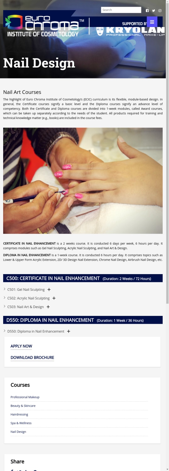 Nail Enhancement and Nail Art Courses Institute in Delhi