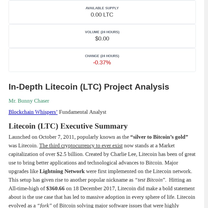 Litecoin (LTC) Price Now in USD & Prediction