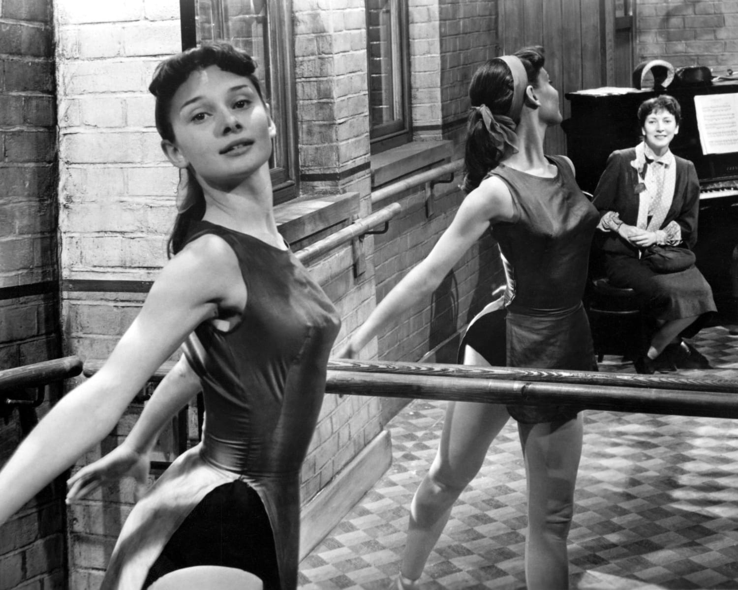 Early 1940's: Young Audrey Hepburn in dancing class, living in the German-occupied Netherlands during WWII.