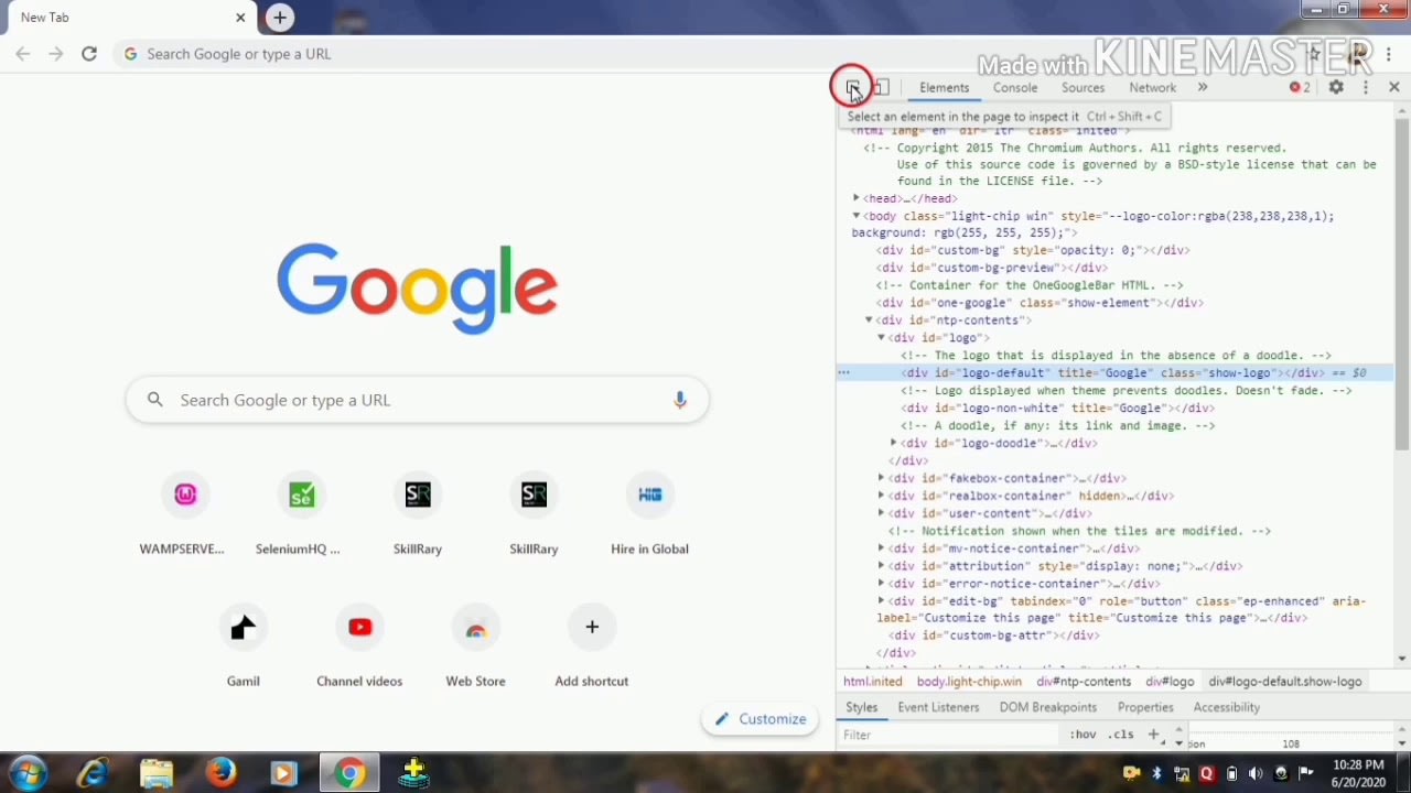 How to Inspect the Designing code of the Browsers present in PC's