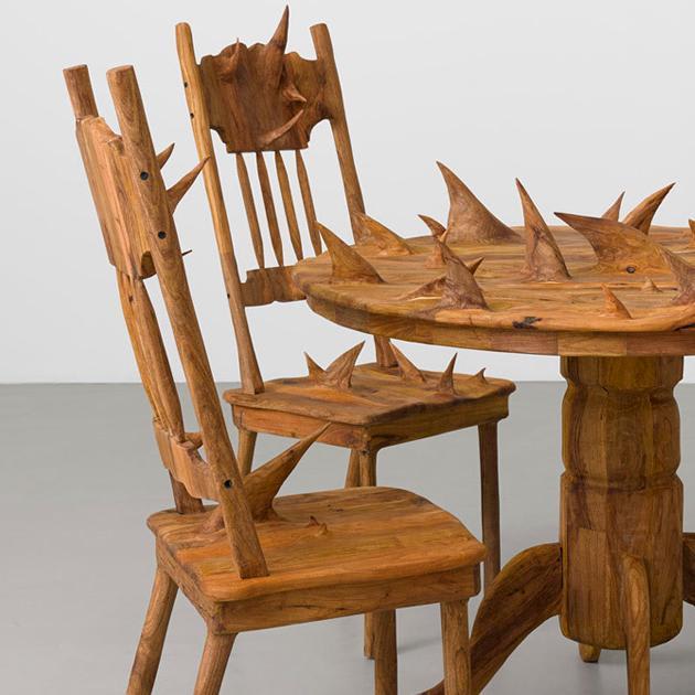 Domestic Sculptures Formed With Wood Grown at the United States and Mexico Border by Hugh Hayden