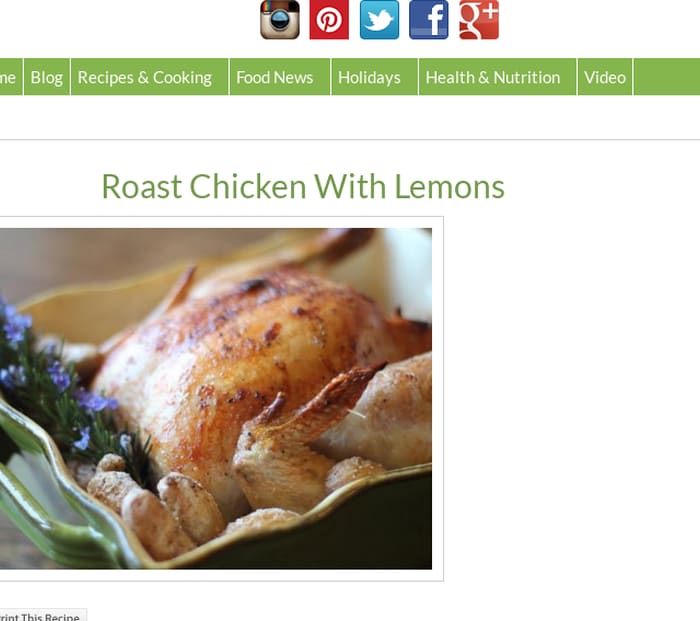 Roast Chicken With Lemons