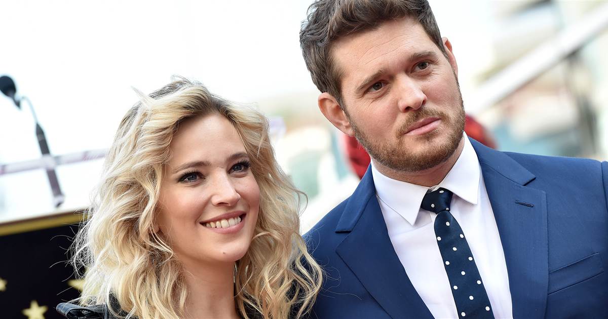 Michael Buble celebrates wife's new movie in 'quarantine style' with pajamas, slippers
