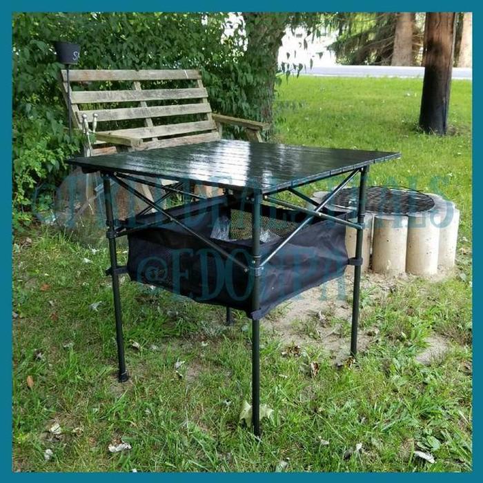 Portable Compact Aluminum Camping Table #Tomoson #TomosonPromotions #Amazon Find It Here > https://amzn.to/2MDwkJv 5 separate sections to this table. The main body, the table top and the two side rails that the table top attaches to and sits on and the attachable under table storage pouch. The pouch is attached via snap style clamps that clamp around the legs of the main base unit. This table is super light to pick up and carry around even fully assembled I can grab with one hand to move where I need it. The table top is all one piece held together with an elastic rope system. You do not see them, they are built into the table top, this allows you to easily attach to the two side rails mentioned above. This camping table comes with its own storage/carry bag for easy portability! #RORAIMA #CAMPINGTABLE #Portable #Table #Camping #Outdoors #Deals #Steals #Edohpa #FreeDealSteals http://www.amazon.com/gp/product/B077YTG9Y6