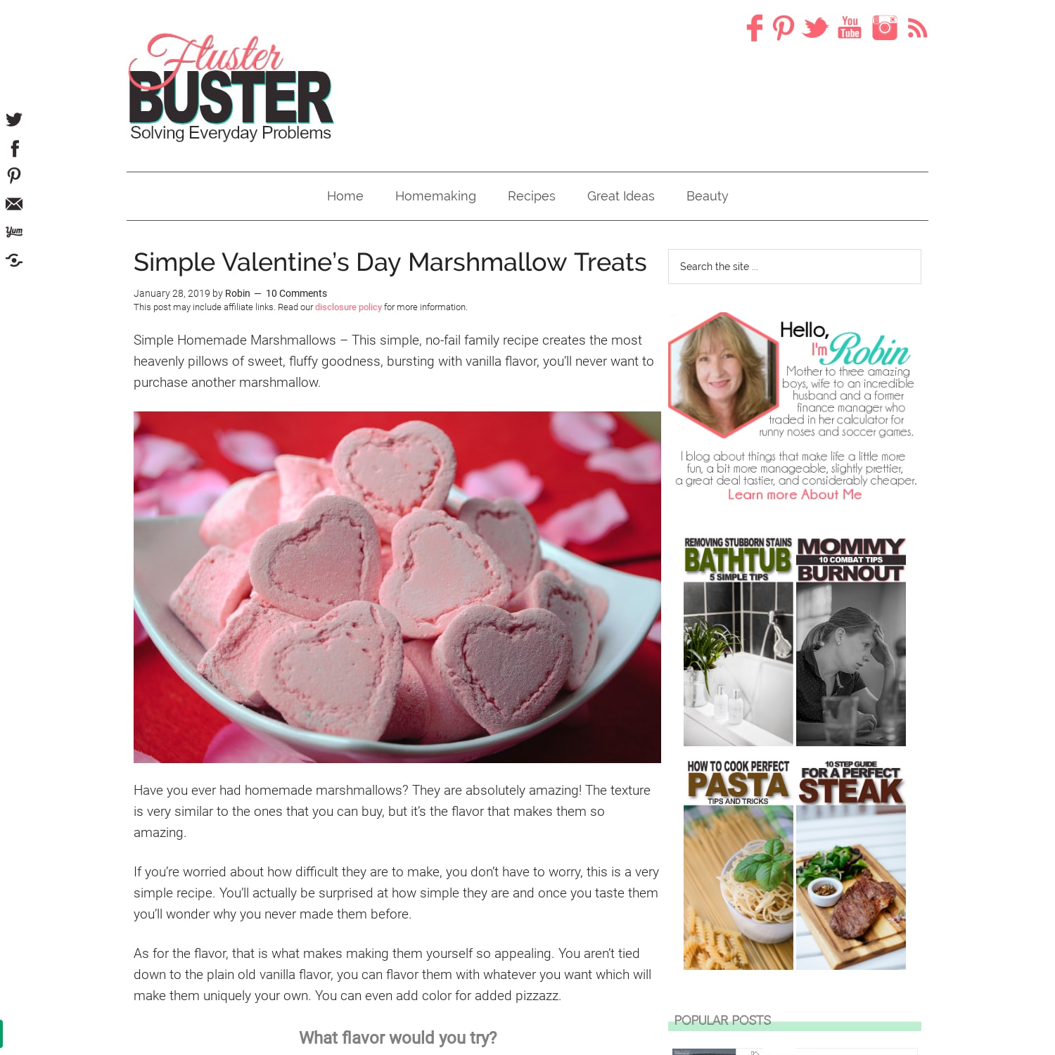 Simple Valentine's Day Marshmallow Treats