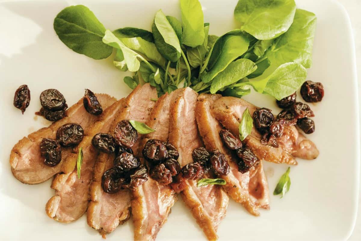 Paleo Duck Recipe- Roasted Duck Breast with Cherry Relish