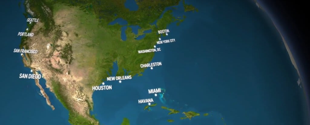 Disturbing Animation Shows What Earth Would Look Like if All The Ice Melted